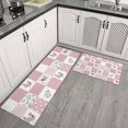 thumbnail image 2 of Pioneer Flower Floral Print Pattern Kitchen Rugs Sets Of 2,Anti Fatigue Kitchen Mat Rugs Non Slip Washable,Decorative Kitchen Floor Mats for Kitchen,Sink,Laundry,17"x30"+17"x47", 2 of 7