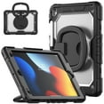 thumbnail image 2 of For iPad 9th/8th/7th Generation 10.2 inch Case, 360 Rotating Shockproof Cover with Stand, Handle, Shoulder Strap, Transparent, 2 of 7