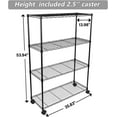 thumbnail image 6 of YSSOA 4-Tier Storage Shelf Unit Metal Wire Shelving Rack 35.83"L x 13.98"W x 55.91"H, 6 of 6
