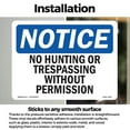 thumbnail image 3 of No Hunting Or Trespassing Without Permission OSHA Notice Vinyl Decal Label 5 Inch x 3.5 Inch - 5 Pack, 3 of 6
