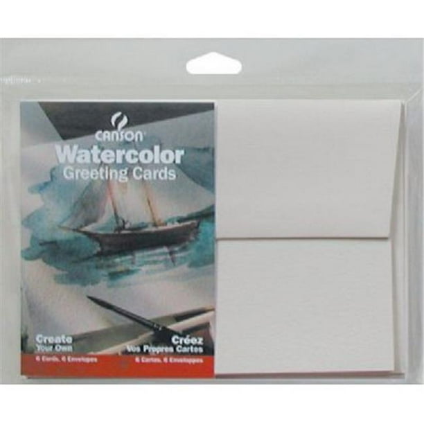 Canson C100511541 5 in. x 7 in. Watercolor Cold Press Blank Cards 140 lb-300g