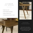 thumbnail image 5 of Roundhill Furniture Lavin Contemporary Walnut Finish Dining Table with Solid Wood Base, 5 of 10