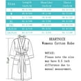 thumbnail image 6 of HEARTNICE Womens Robe, Lightweight 3/4 Sleeve Knit Spa Bathrobe Soft Kimono Long Loungewear,(Navy,L), 6 of 6