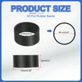 thumbnail image 2 of Uxcell Silicone Rubber Bands Cable Ties, Flat Rubber Elastic Bands for Office Supplies Home Cord Wrapping Black 0.4", 2 of 7
