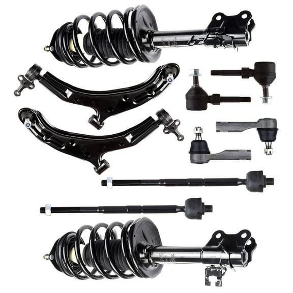 ECCPP Front Strut Spring Assembly, Control Arm , Stabilizer Bar Link Kit, Tie Rod End Fit for 2002 2003 2004 2005 2006 for Nissan Sentra Set of 10