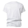 thumbnail image 4 of Camisas Elvqul de Hombre Blanco Manga Corta de Color Sólido Cuello Redondo Casuales, 4 of 4