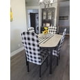 thumbnail image 2 of Set of 6 Buffalo Check Chair Covers, Removable and Washable Stretch Spandex Parsons Chair Seat Protector Slipcovers for Dining Room, Restaurant, Hotel, Banquet, Ceremony (Black/White Plaid), 2 of 6