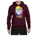 thumbnail image 2 of Funny Lion Tiger King Hey All You Cool Cats and Kittens | Mens Animal Lover Hooded Sweatshirt Graphic Hoodie, Maroon, Small, 2 of 3