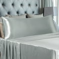thumbnail image 2 of Unique Bargains 1 PC Satin Envelope Closure Body Pillowcases Silver Grey 20"x72", 2 of 8