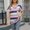 Rose, variante sur TINZ Hauts d'Été pour Femmes Rayé Col en V Manches Courtes T-Shirts Décontractés Coupe Ample T-Shirts Graphiques pour Femmes Manches Longues Chemise Ajustée Femmes T-Shirts d'Entraînement Femmes