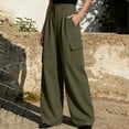 thumbnail image 5 of MYAOYINo Boundaries Womens High Waisted Cargo Pants Wide Leg Pleated Casual Work Trousers with Functional Pockets, 5 of 8