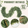 thumbnail image 3 of Guvpev 6FT Christmas Cedar Garland, Green Artificial Greenery Garland Indoor/Outdoor Christmas Decorations, Faux Winter Pine Garlands for Mantel, Table, TV Stand, Wall, Stair, Porch, Xmas Decor, 3 of 8