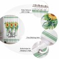 thumbnail image 5 of Small Stall Shower Curtain 48x72 Inch Narrow Half Size Hello Summer Bath Curtains Bathroom Decor Sunflowers Botanical Green Striped Waterproof Fabric Shower Curtain Set with Hooks 48 Inch, 5 of 6