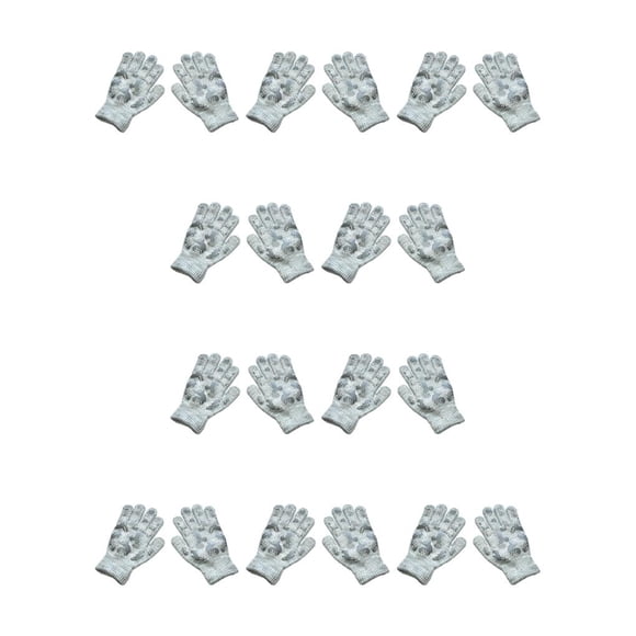 Qarigey 1 par de guantes de invierno para niños, cubiertas de dedos cálidas, cómodas y creativas con patrón de camuflaje para usar al aire libre, Gris+Camuflaje 10piezas Qarigey CBP354999