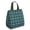 Blue and Black, variant on Green and Black Checkered Pattern Insulated Lunch Bag for Women Men, Large Portable Soft Cooler Tote, Thermal Food Storage Bag with Pearl Cotton, 8.66L, 8.75"x5.75"x9.5"