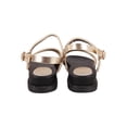 thumbnail image 3 of Women Rhinestone Embellished Triple Band Slingback Flat Sandal 18580, 3 of 5
