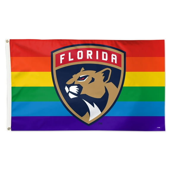 WinCraft Florida Panthers 3' x 5' Single-Sided Deluxe Team Pride Flag