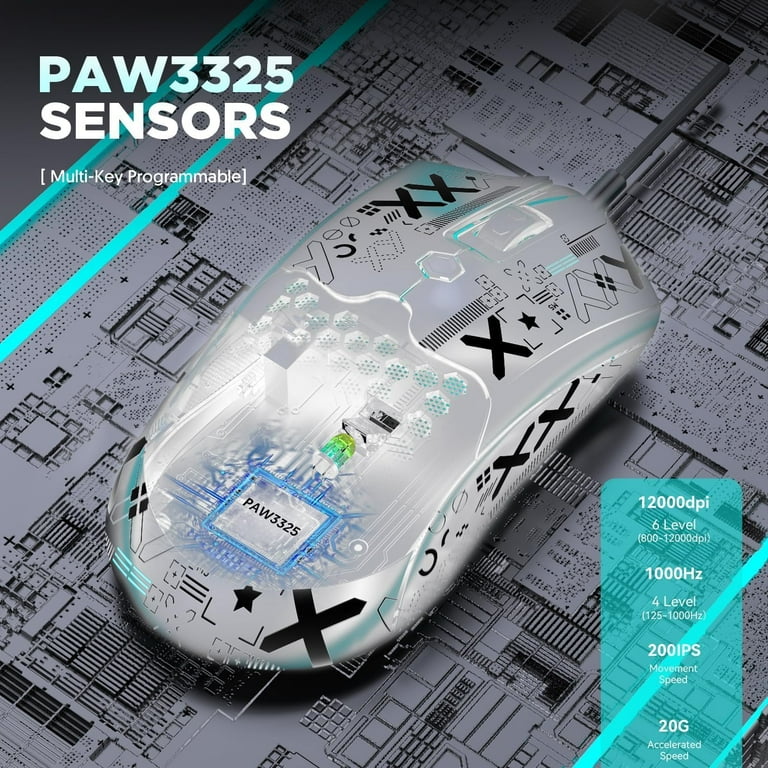 ZIYOU LANG M5 RGB Lightweight Wired Gaming Mouse with 12000