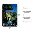 thumbnail image 2 of Ravenna Italia (Italy) - Mausoleum of Theodoric the Great - Vintage Travel Poster by Attilio Ravaglia c.1920s - 8 x 12 inch Vintage Metal Tin Sign, 2 of 4