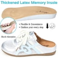 thumbnail image 3 of Knivor Women Lace Up Mesh Mule Sneakers Latex Memory Foam Insole Breathable Backless Lightweight Non Slip Summer Daily Casual Shoes, 3 of 9