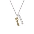 thumbnail image 2 of Delight Jewelry Goldtone Crystal Script ''Love'' Silvertone Courage Strength Wisdom Honesty Bar Charm Necklace, 23", 2 of 4