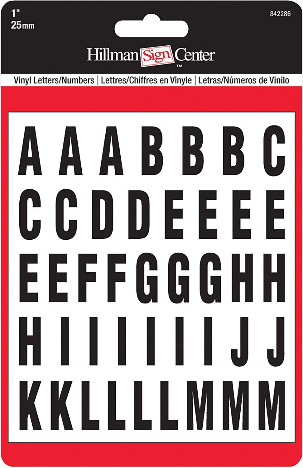 the hillman group 842286 1 inch die cut letters kit black