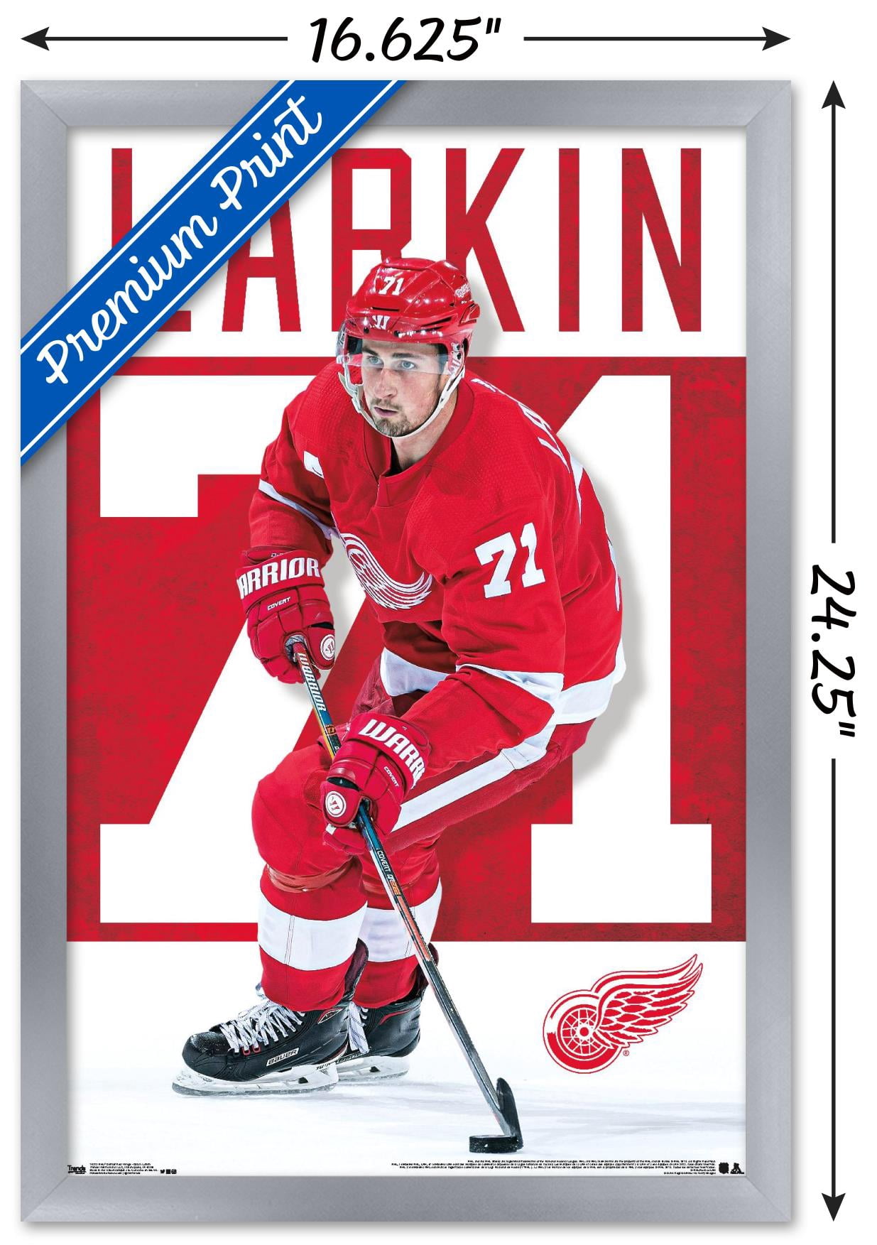 NHL Detroit Red Wings - Dylan Larkin Wall Poster, 14.725" x 22.375" Framed