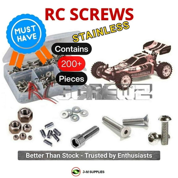 RCScrewZ Stainless Screw Kit kyo011 for Kyosho Turbo Optima Mid 1/10 4WD (#3136/Vintage) 1988 | SET