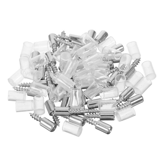 GOOHOCHY 80pcs Shelf Pegs Self Tapping Screws Cabinet Laminate Support Shelf Non-Slip Sleeve Cabinet Shelf Pegs
