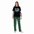 thumbnail image 4 of LuLiaMenton Matching Couples Christmas Pajamas Be The Light Plaid Short Sleeve Long Pants Set, 4 of 5