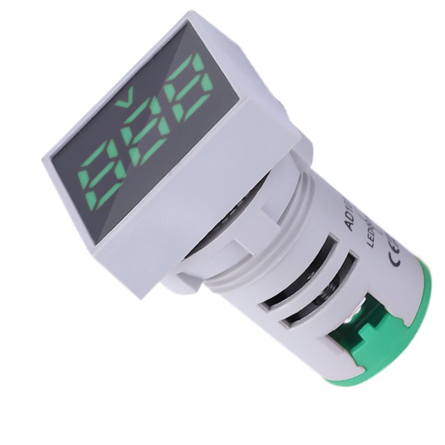Luz Indicadora De LED AC20-500V, Miniluz De VoltíMetro Digital, Luz De VoltíMetro De Pantalla LED, Metro Cuadrado, Luces Indicadoras