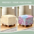 thumbnail image 7 of TSOVTHRID Cherry Blossom Tie Dye Print Ottoman Slipcover Stretch Square Footstool Slipcover Universal Folding Storage Ottoman Covers for Living Room with Elastic Bottom, 7 of 7