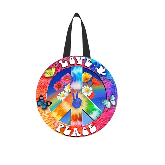 Briarwood Lane Everyday Door Hanger 16x16 Peace and Love Door Hanger