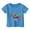 Blue, variant on Toddler Girls Graphic Tshirt Dinosaur Print Short Sleeve Kids Unisex Casual T-Shirt