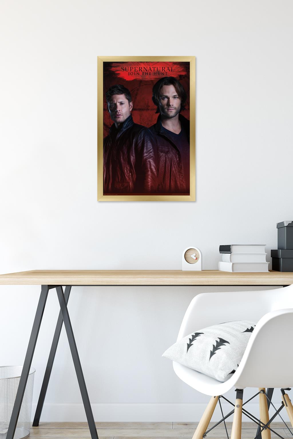 Supernatural - Red Wall Poster, 14.725" x 22.375", Framed