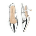 thumbnail image 5 of JENN ARDOR Slingback Kitten Low Heel Closed Pointed Toe Dress Pumps for Women, 5 of 5