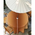 thumbnail image 3 of Dark Brown Grey Ombre Outdoor Tablecloth with Umbrella Hole, Modern Abstract Art Gradient Spillproof Waterproof Outdoor Table Cover, Patio Tablecloths for Party/Garden/Picnic, Round 54 inch, 3 of 9