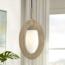 Possini Euro Design Orbit 11" Modern Pendant Ceiling Light Fixture Dining Room Over Table Hanging Matte Black and Wood Finish Mini