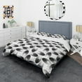 thumbnail image 3 of Designart 'Retro Geometrical Abstract Pattern IV' Mid-Century Modern Duvet Cover Set, 3 of 4