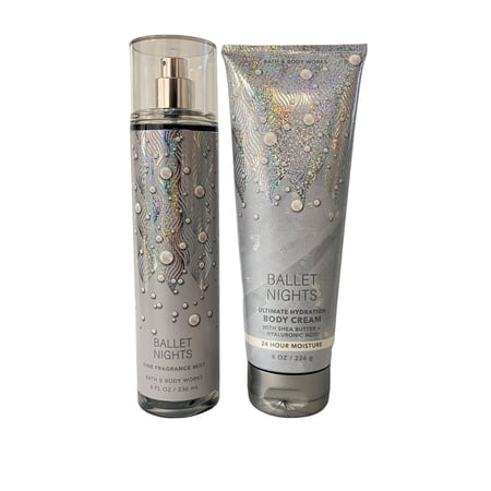 Bath & Body Works Ballet Nights Fragrance Mist & Body Cream Set