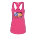 thumbnail image 2 of Wild Bobby, Colorful Neon Flag, Streetwear, Women Racerback Tank Top, Raspberry, X-Large, 2 of 3