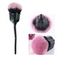 thumbnail image 1 of 1 paquete de brocha de maquillaje rosa brocha de rubor negro mango largo cerdas grandes de fibra suave y delicada para niñas & #39; maquillaje diario (2,17 pulgadas) Feliz Sencillez, 1 of 5