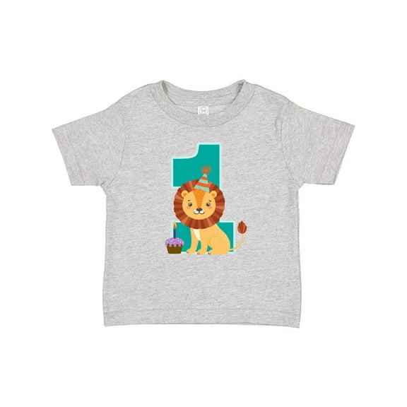 Inktastic First Birthday Boy Lion 1 Year Old Boys or Girls Baby T-Shirt