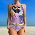 thumbnail image 2 of Adventure Time Women's One-piece Swimsuit Bathing Suits High Neck Tummy Control Swimwear Swim Suit M, 2 of 7