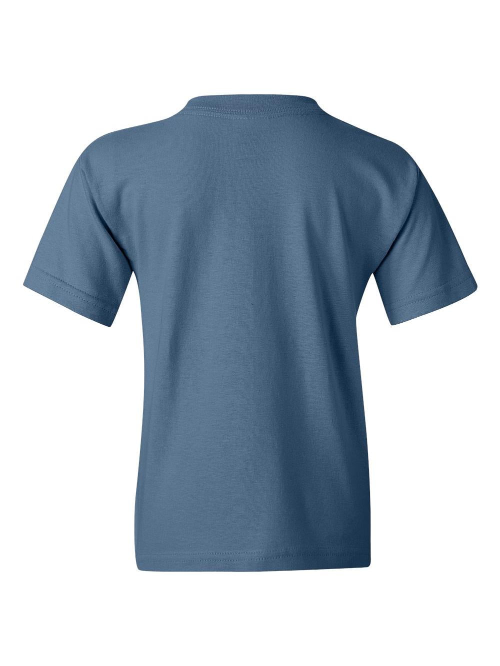 Gildan Youth Heavy Cotton T-Shirt - 100% Cotton Soft Tee For Kids & Teens (Indigo Blue, Small)