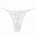 thumbnail image 4 of Sakmal Lace Womens Underwear Cheeky High Waisted Thong Panties Breathable White Panties for Ladies M, 4 of 4