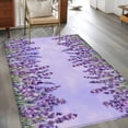 thumbnail image 2 of Area Rugs 2.7'x5', Purple Lavender Carpet for Living Room Bedroom Dining Room, Spring Watercolor Wild Flowers Plant Throw Kitchen Rugs Non Slip Washable Rectangle Indoor Outdoor Rugs, 2 of 8