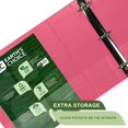 thumbnail image 4 of czcpp-Earth's ChoiceTM, Classeur de Vue à 3 Anneaux Durable et à la Mode, Anneau Rond de 3 Pouces, jusqu'à 25 % de Plastique à Base de Plantes, Écologique, Certifié Biobasé USDA, Baie Rose, Lot de 2 (U86876), 4 of 4