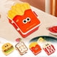 thumbnail image 1 of Fiambrera con forma de hamburguesa y patatas fritas | Recipiente Bento Seguro para Alimentos y Impermeables | Material duradero e inodoro | Tapa Sellada | Apta para microondas y lavavajillas, 1 of 5