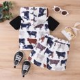 thumbnail image 2 of Vedolay Girl Shorts Sets Casual Toddler Girl Clothes Summer Graphic T-Shirt Top Shorts Summer Set,White 2-3 Years, 2 of 5